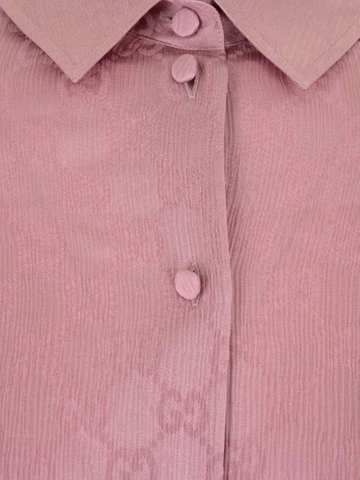 Shop Gucci Women's Pink Silk Shirt