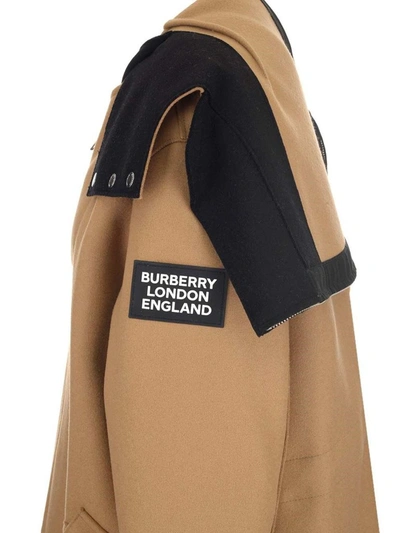 Shop Burberry Women's Beige Wool Coat
