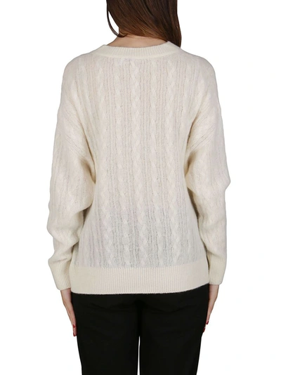 Shop Agnona Women's White Cashmere Sweater