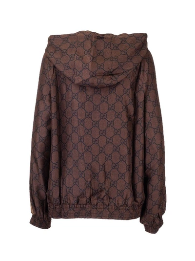 Shop Gucci Women's Brown Silk Sweatshirt