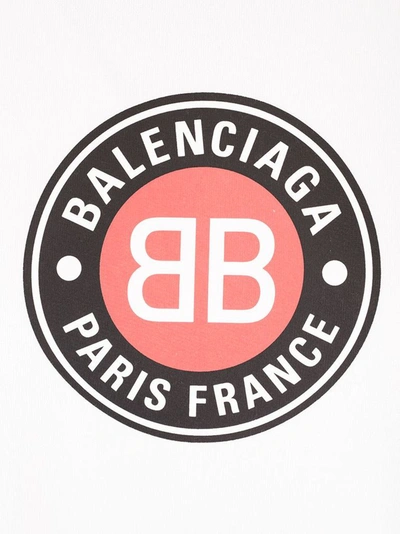 Shop Balenciaga Women's White Cotton Sweatshirt