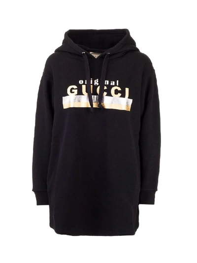 Shop Gucci Women's Black Cotton Sweatshirt