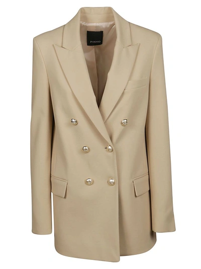 Shop Pinko Women's Beige Viscose Blazer