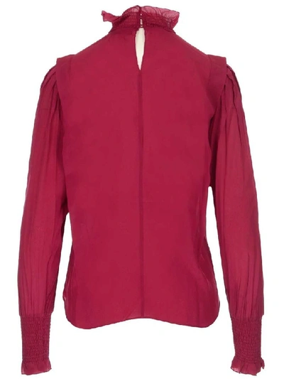 Shop Isabel Marant Étoile Women's Red Silk Blouse