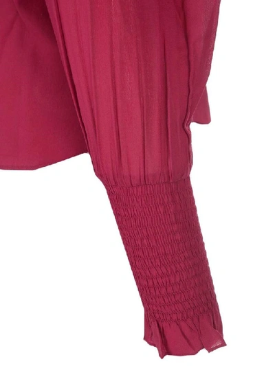 Shop Isabel Marant Étoile Women's Red Silk Blouse