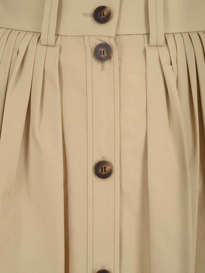 Shop Chloé Women's Beige Cotton Skirt