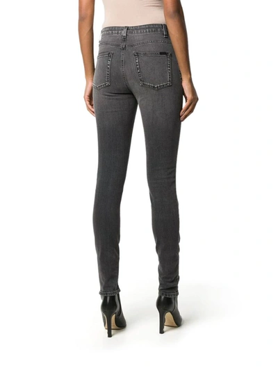 Shop Saint Laurent Women's Grey Cotton Jeans