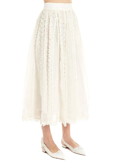 Shop Zimmermann Women's White Skirt