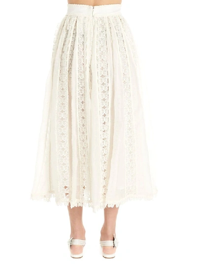 Shop Zimmermann Women's White Skirt