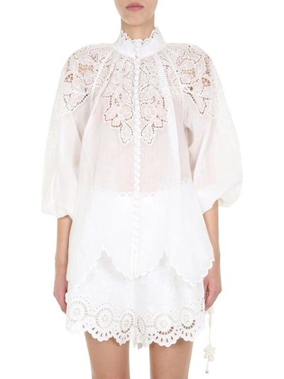 Shop Zimmermann Women's White Cotton Shirt