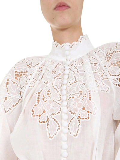 Shop Zimmermann Women's White Cotton Shirt