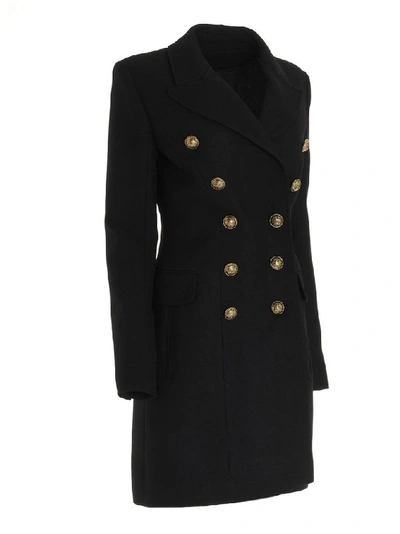Shop Balmain Women's Black Coat