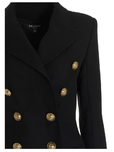 Shop Balmain Women's Black Coat