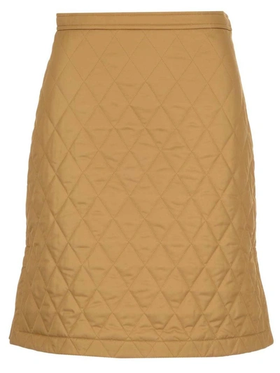 Shop Burberry Women's Beige Polyester Skirt
