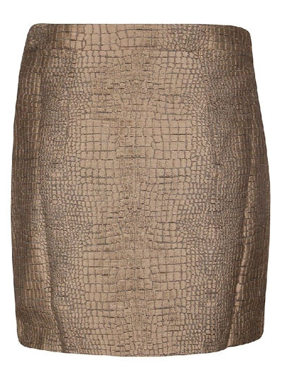 Shop Andamane Women's Beige Acrylic Skirt