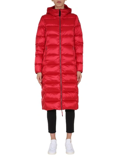 Shop Parajumpers Women's Red Polyester Down Jacket