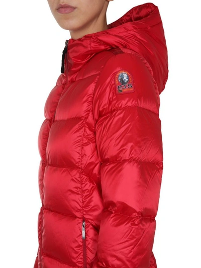 Shop Parajumpers Women's Red Polyester Down Jacket