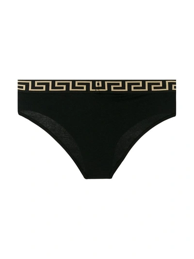 Shop Versace Women's Black Cotton Brief