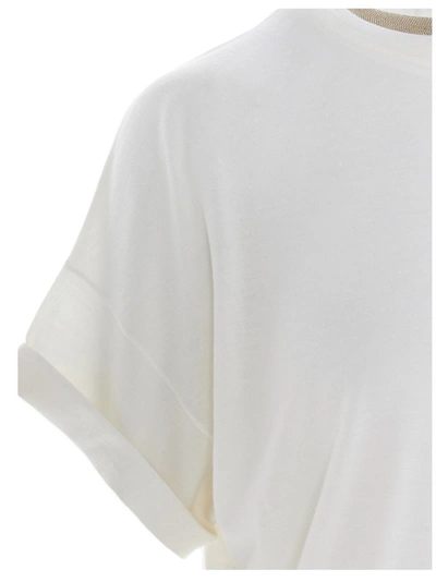 Shop Brunello Cucinelli Women's White T-shirt