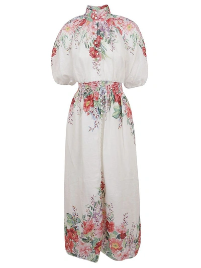 Shop Zimmermann Women's White Linen Dress