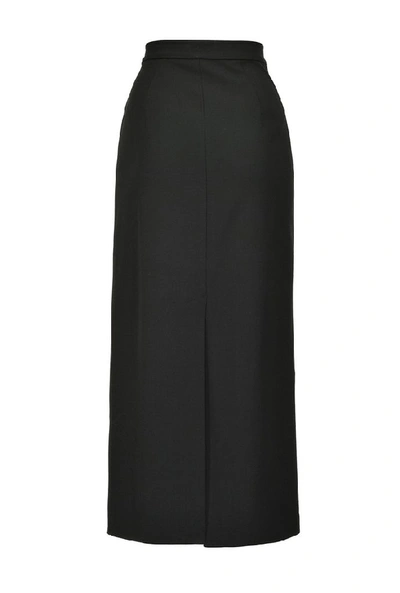 Shop Pinko Women's Black Wool Skirt