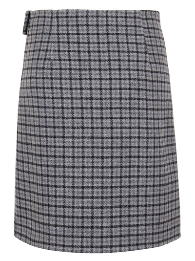 Shop P.a.r.o.s.h . Women's Grey Wool Skirt