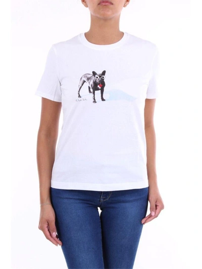 Shop Ps By Paul Smith Women's White Cotton T-shirt