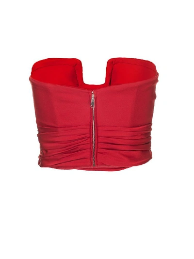 Shop Alexander Mcqueen Women's Red Silk Top