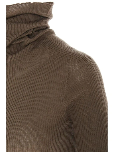 Shop Rick Owens Women's Beige Sweater