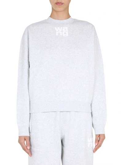 Shop Alexander Wang T T By Alexander Wang Women's Grey Cotton Sweatshirt
