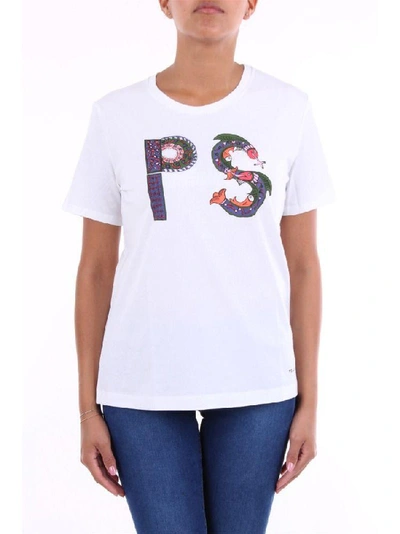 Shop Ps By Paul Smith Women's White Cotton T-shirt