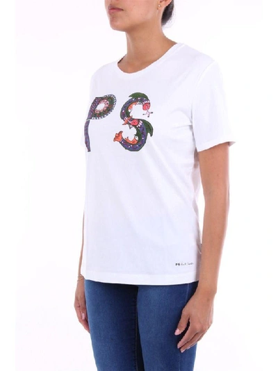 Shop Ps By Paul Smith Women's White Cotton T-shirt