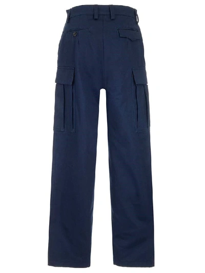 Shop Loewe Women's Blue Cotton Pants