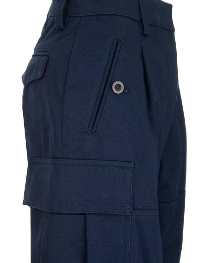 Shop Loewe Women's Blue Cotton Pants