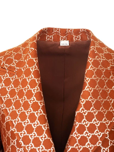 Shop Gucci Women's Brown Wool Blazer