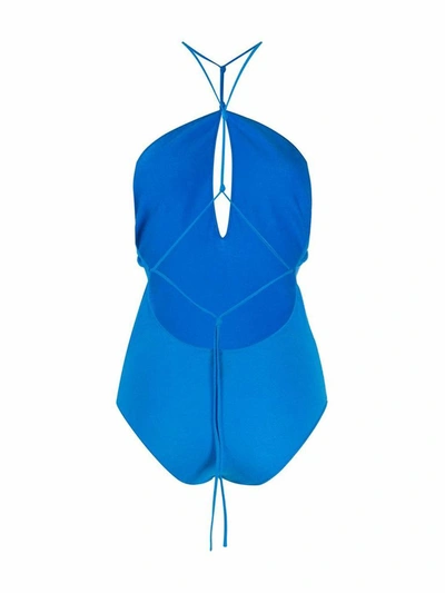 Shop Bottega Veneta Women's Light Blue Cashmere Bodysuit