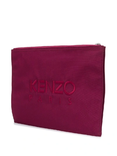 Shop Kenzo Men's Burgundy Polyester Document Holder