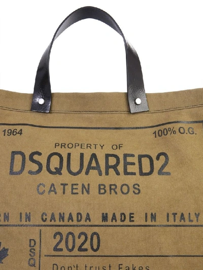 Shop Dsquared2 Men's Brown Fabric Travel Bag