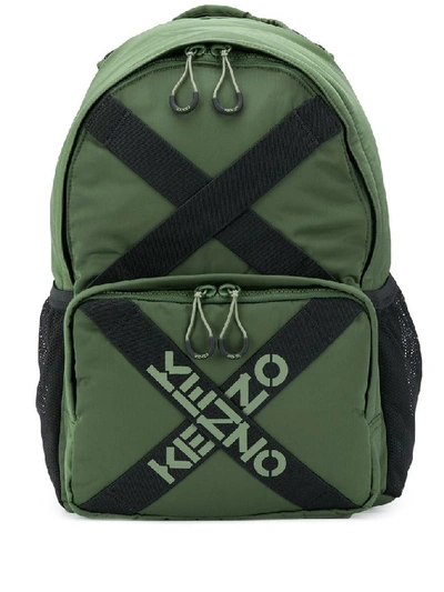 Shop Kenzo Men's Green Polyester Backpack