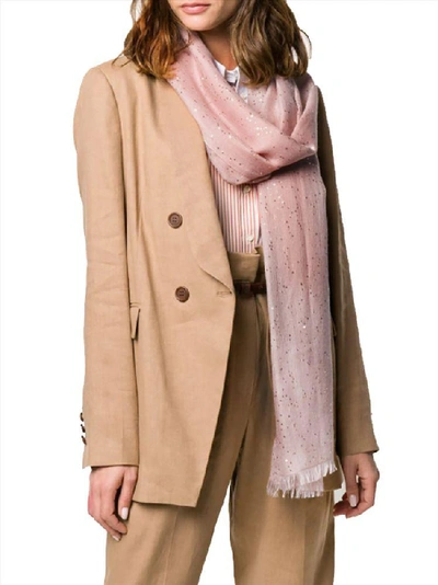 Shop Brunello Cucinelli Women's Pink Cashmere Scarf