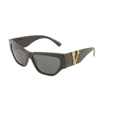 Shop Versace Women's Black Metal Sunglasses