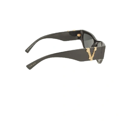 Shop Versace Women's Black Metal Sunglasses