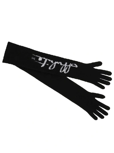 Shop Off-white Women's Black Cotton Gloves