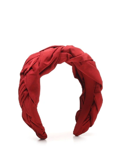 Shop Red Valentino Women's Red Polyester Headband