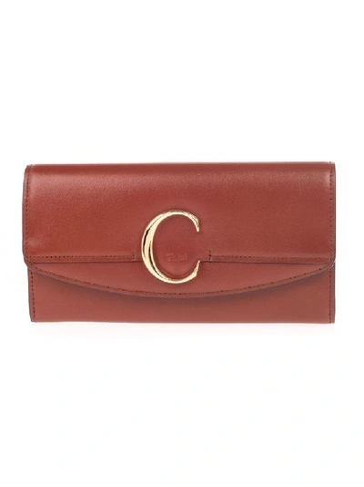 Shop Chloé Women's Brown Leather Wallet