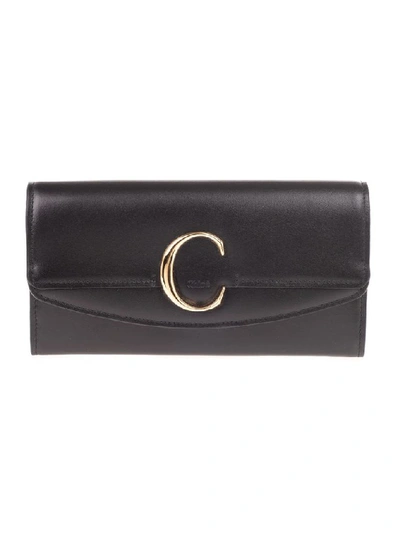 Shop Chloé Women's Black Leather Wallet