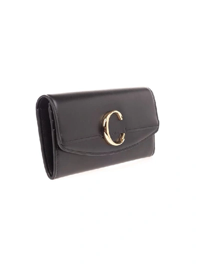 Shop Chloé Women's Black Leather Wallet