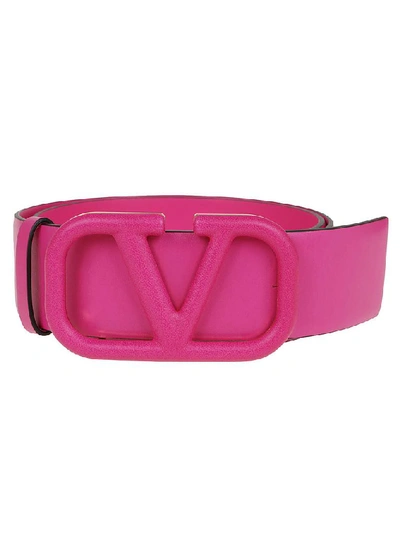 Shop Valentino Garavani Women's Fuchsia Leather Belt