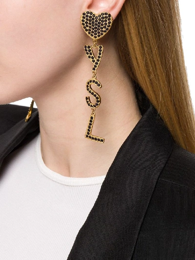 Shop Saint Laurent Women's Gold Metal Earrings