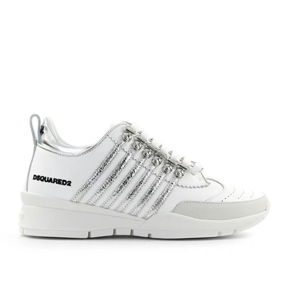 Shop Dsquared2 Women's White Leather Sneakers